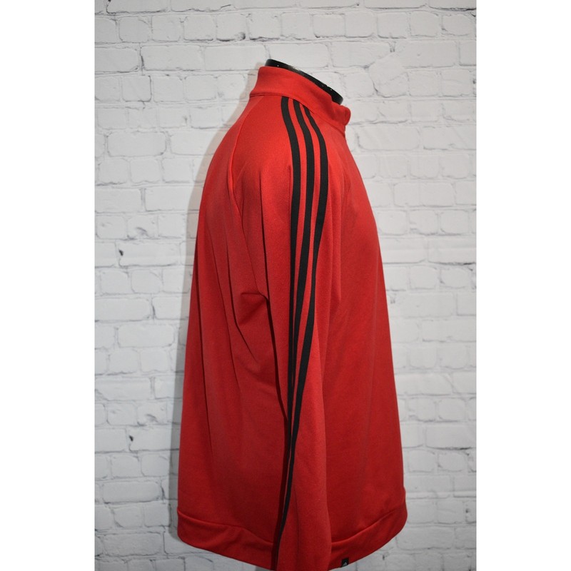 Adidas Golf Pullover Shirt 1/4 ZIP Mens Size Medium Performance Polyester Red gallery