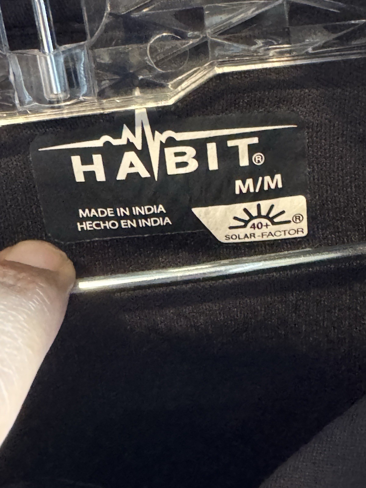 Habit Men’s Long Sleeve Solar Factor 40+ Sz M Black EUC Quarter Zip Pullover gallery