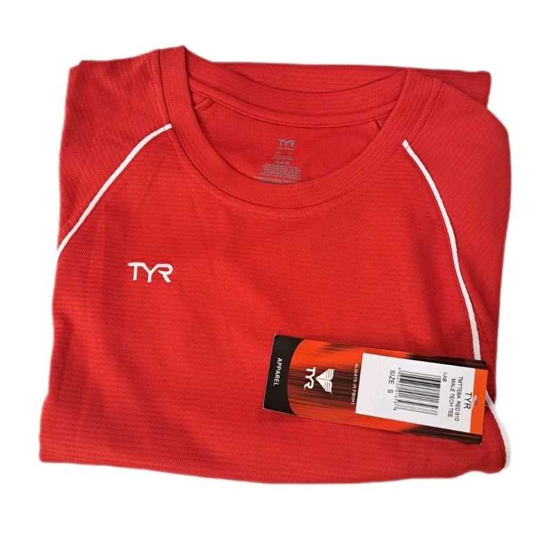 TYR Male Alliance Tech Tee Performance Wicking Breathable Red TMTTE6A Size Small gallery
