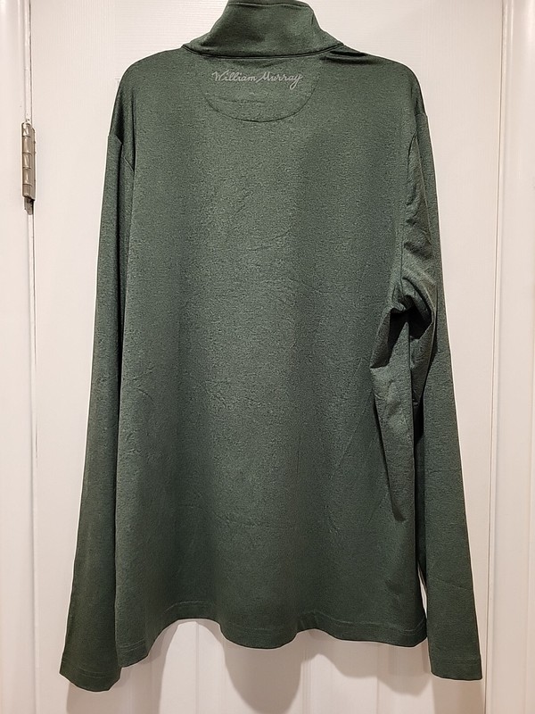 William Murray Quarter Zip Men's Large Green 1/4 Pullover Golf Preppy Adult gallery