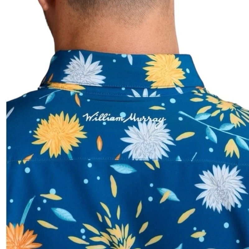 William Murray Golf Mums The Word Navy Multicolored S/S Button Down L New Sealed gallery