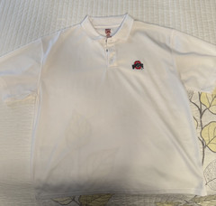 NCAA Ohio State University Men’s XL White Polo Sports Short Sleeve Embroidery