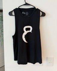 ZYIA Active Women’s S Black Sleeveless Crew Neck Tank Top Lightweight Logo