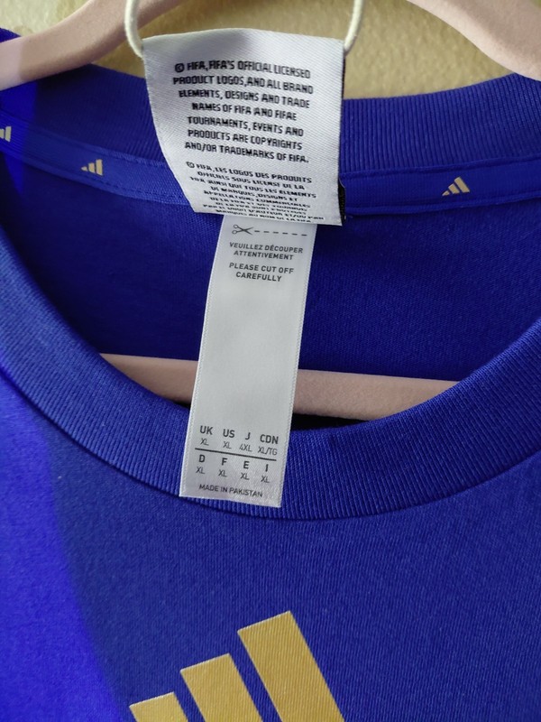 Adidas FIFA World Cup™ 26 Italy Blue Home Graphic Tee Men/Women XL NWT gallery