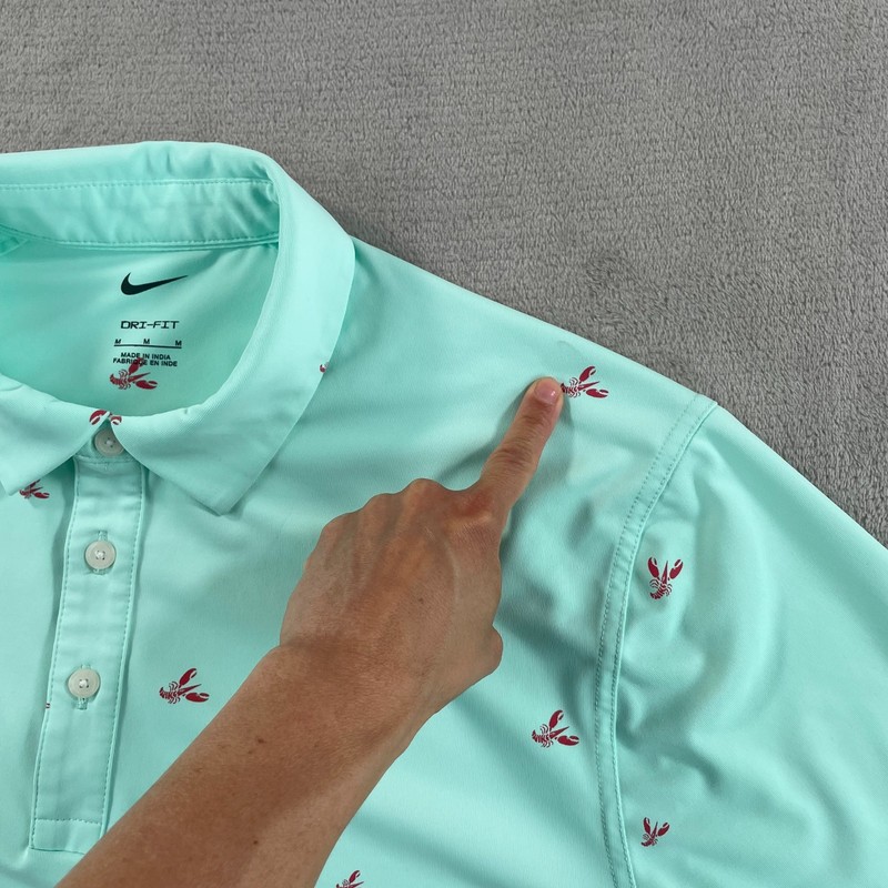 Nike Golf US Open Lobster Dri-Fit Polo Shirt Men Medium Mint Foam Performance gallery
