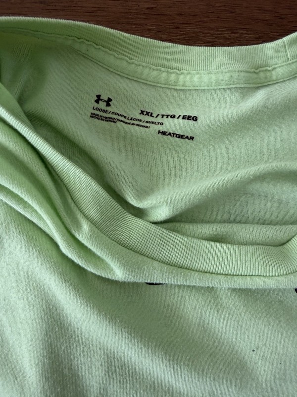Under Armour HeatGear Men's Green Loose Graphic Logo Polyester Crew Neck XXL Tee gallery