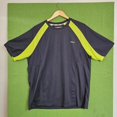 Reebok Men’s Medium Hydromove Performance T-Shirt Gray Neon Yellow Athletic Gym