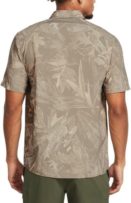 Under Armour Dockside Drift Tide Shirt UPF 30 All Over Print Men's L 1376577-205 gallery