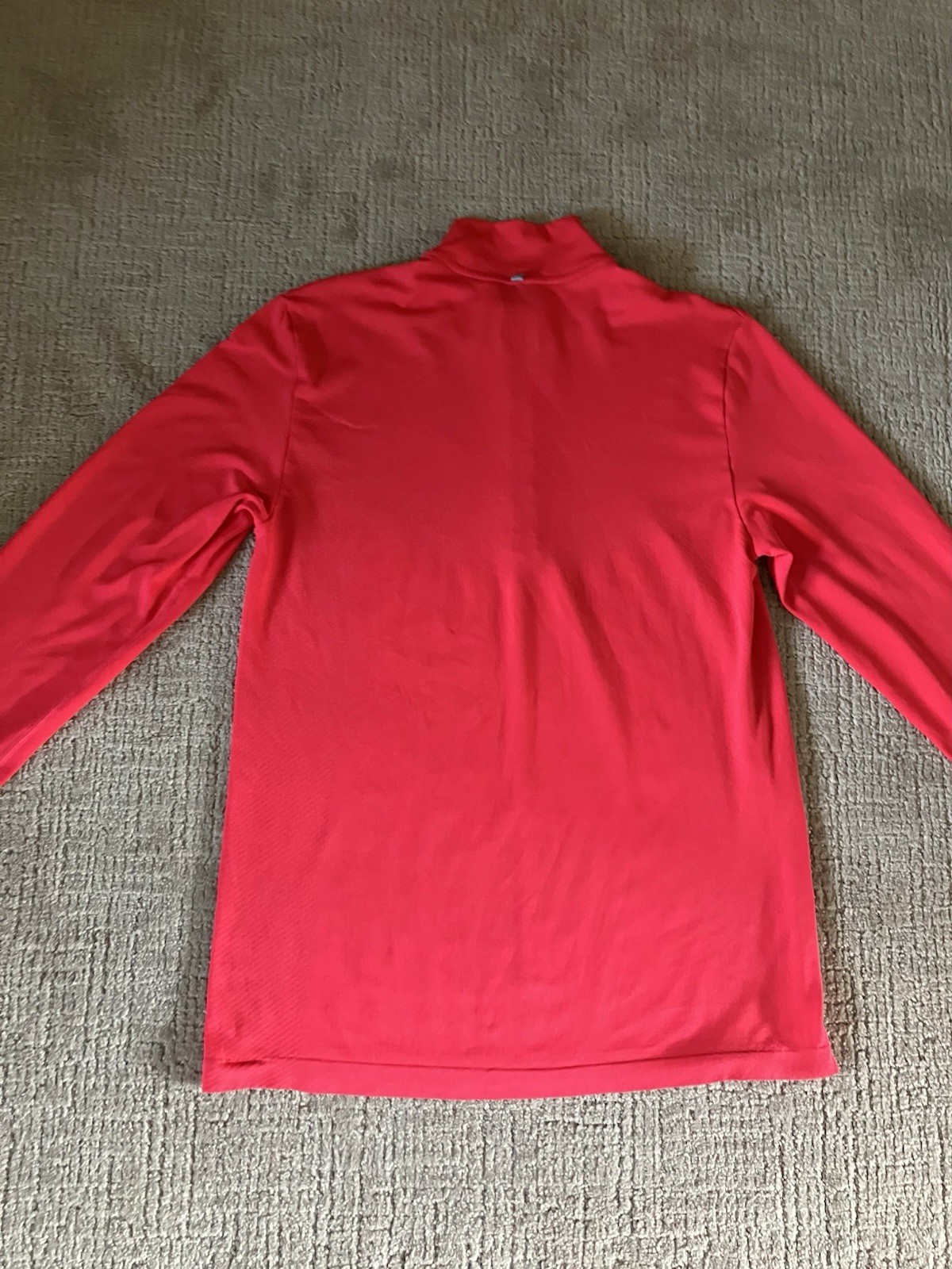 NIKE MENS MEN'S DRI FIT 1/4 ZIP PULLOVER SHIRT RED GOLF MEDIUM M NICE! gallery
