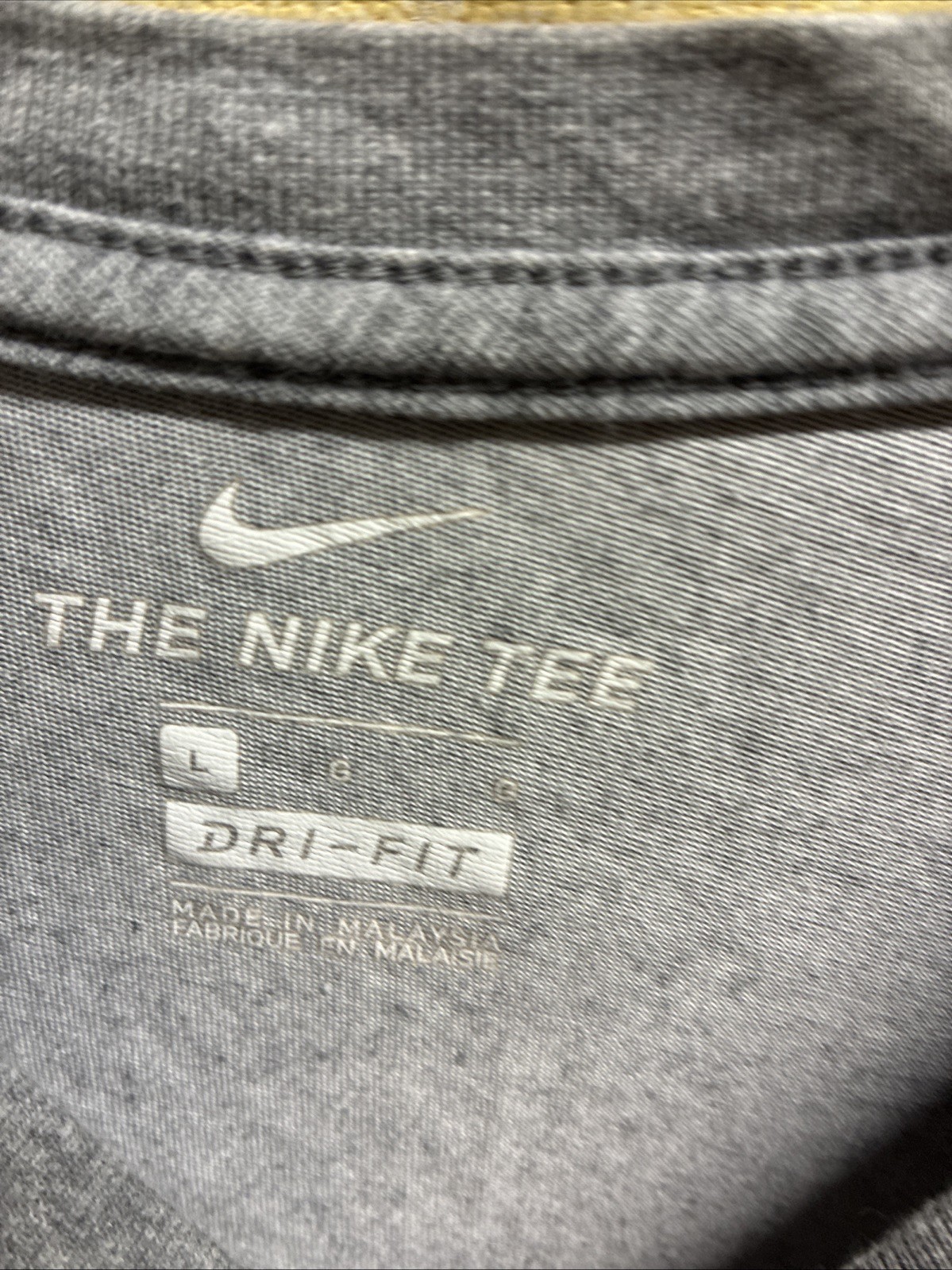 Nike Dri Fit Short Sleeve Grey Tshirt With Blue Brushstrokes And White MLB Logo gallery