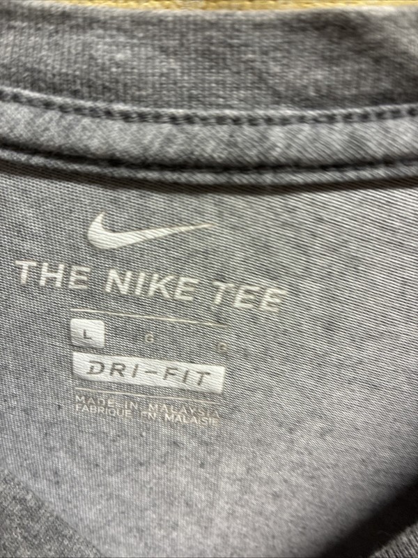Nike Dri Fit Short Sleeve Grey Tshirt With Blue Brushstrokes And White MLB Logo gallery