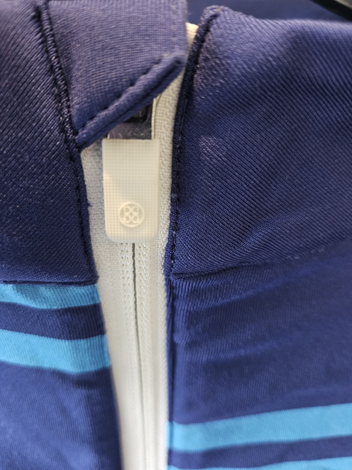 G/Fore G4 Men's 1/4 Zip Striped Longsleeve Golf Pullover Blue Size 2XL gallery