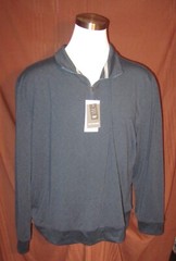 Van Heusen Men’s Long-Sleeve 1/4-Zip Shirt, Polyester Blend, Blue, Size 2XL, New