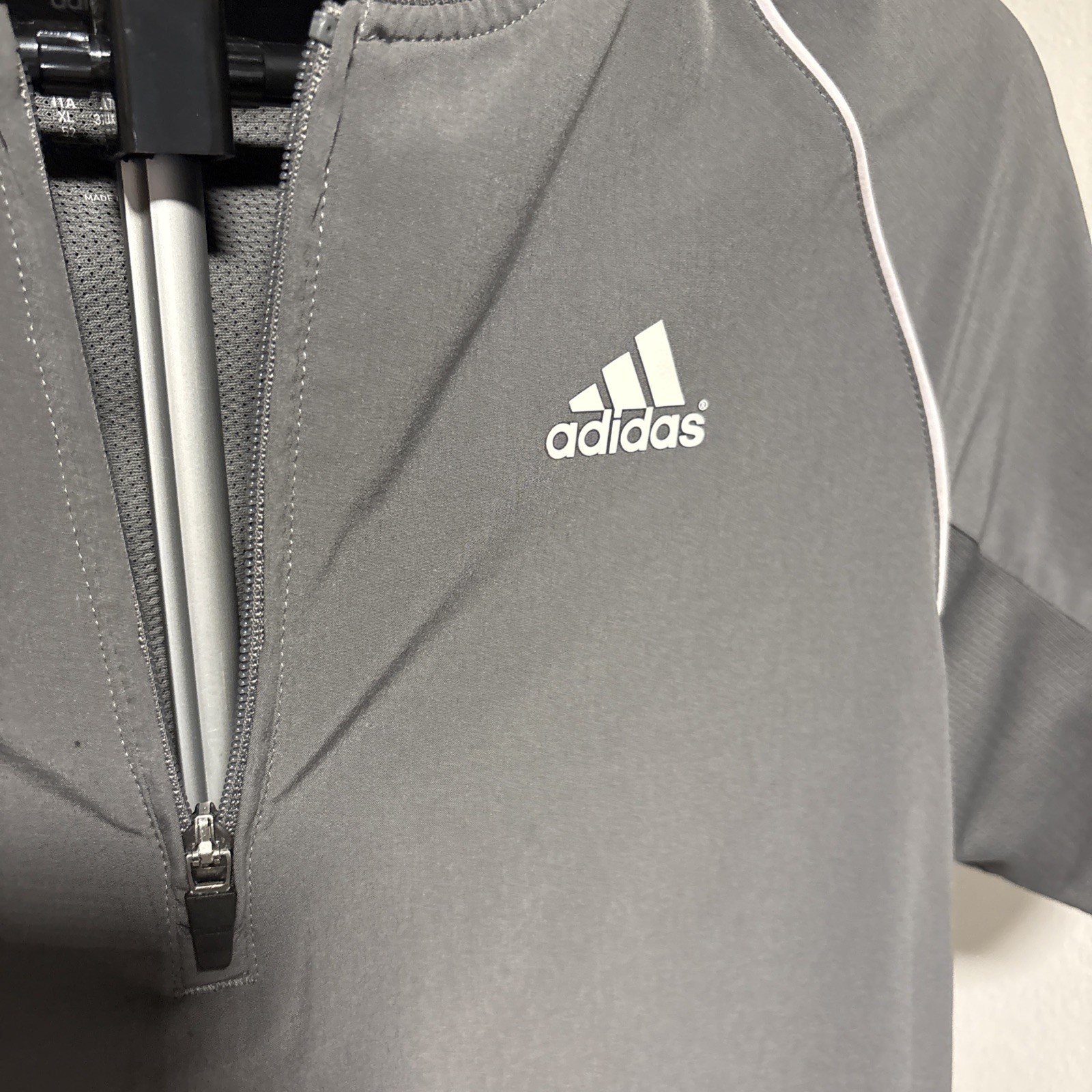 Men’s adidas Dark Grey Short-Sleeve Training Shirt - Size Large gallery