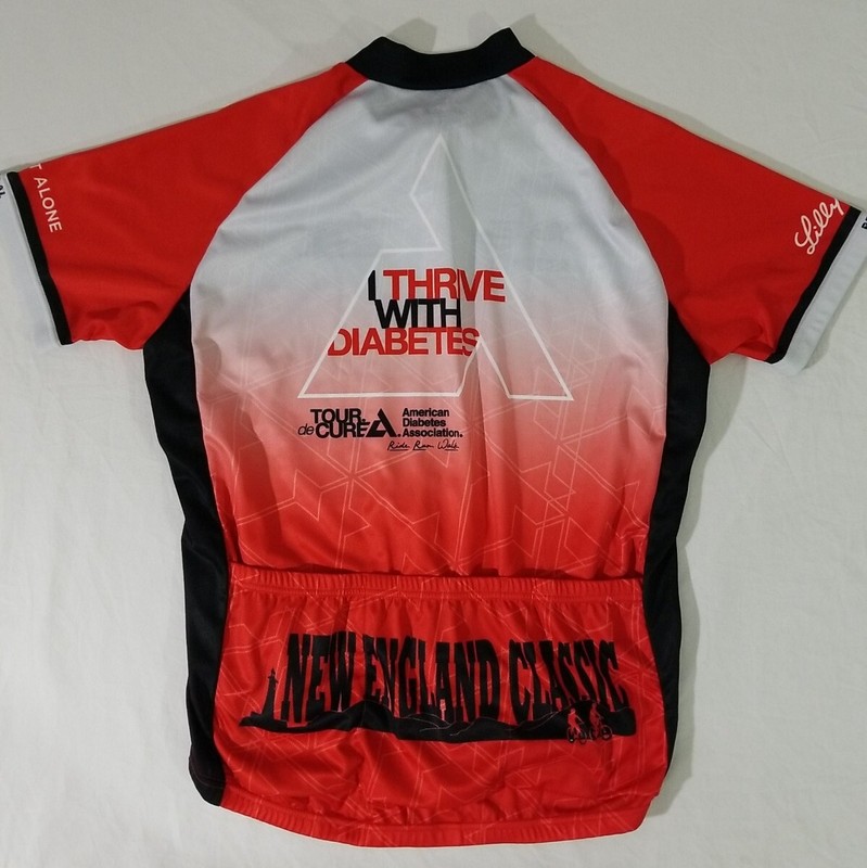 American Diabetes ADA Red Rider Tour de C*re NEC 2018 Primal Cycling Shirt Men L gallery