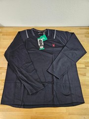 XL / X-LARGE – BLACK – Spyder Active Men’s Stretch Pullover Long Sleeve Shirt