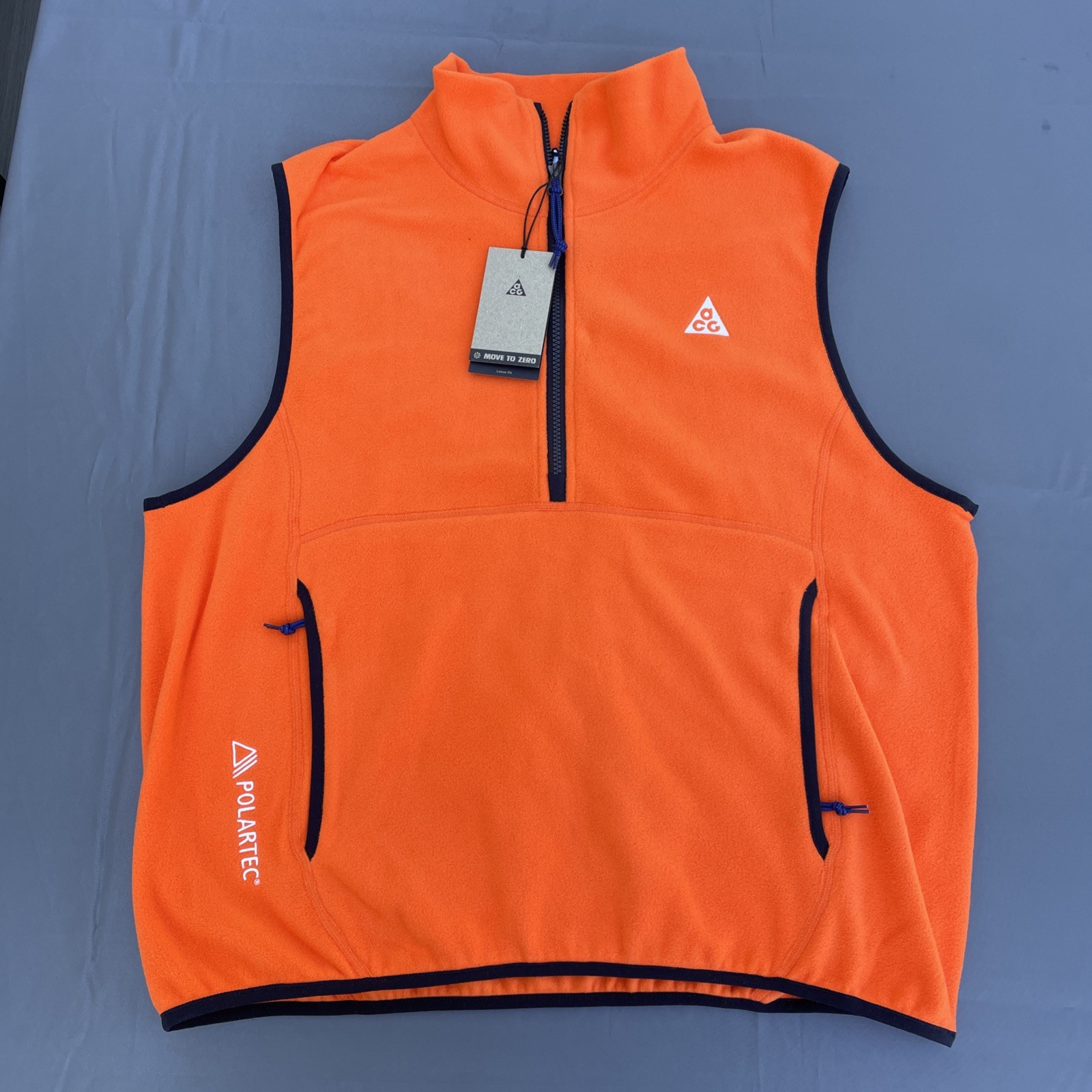 Nike ACG Wolf Tree Thermal Vest Polartec Orange Black HJ2468-819 Mens Sz Medium gallery