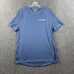 Alo Subaru T-Shirt Men’s Large Navy Blue CoolFit Athletic Stretch Short Sleeve