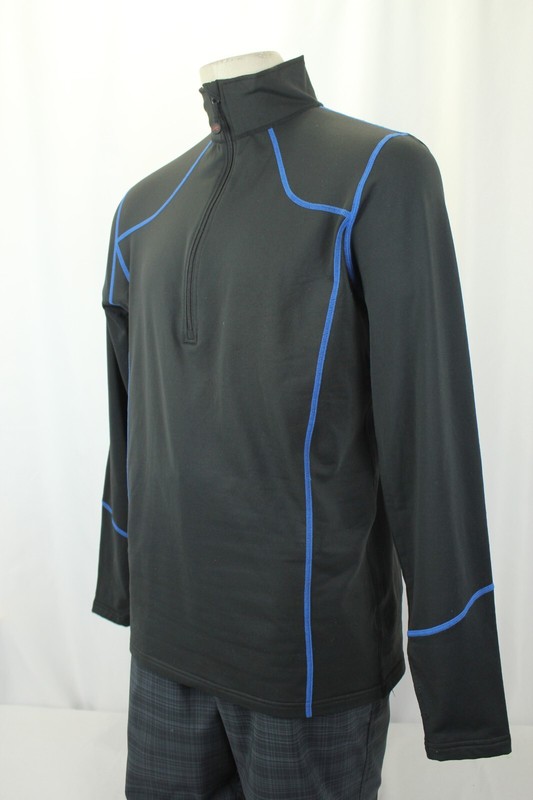 TERRAMAR TXO MEN'S BLACK MID LAYER 1/2 ZIP SIZE L EUC! gallery