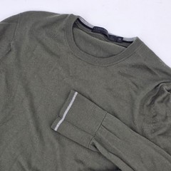 Icebreaker Merino Wool Crewneck Sweatshirt Green Medium Outdoor Base Layer Men’s