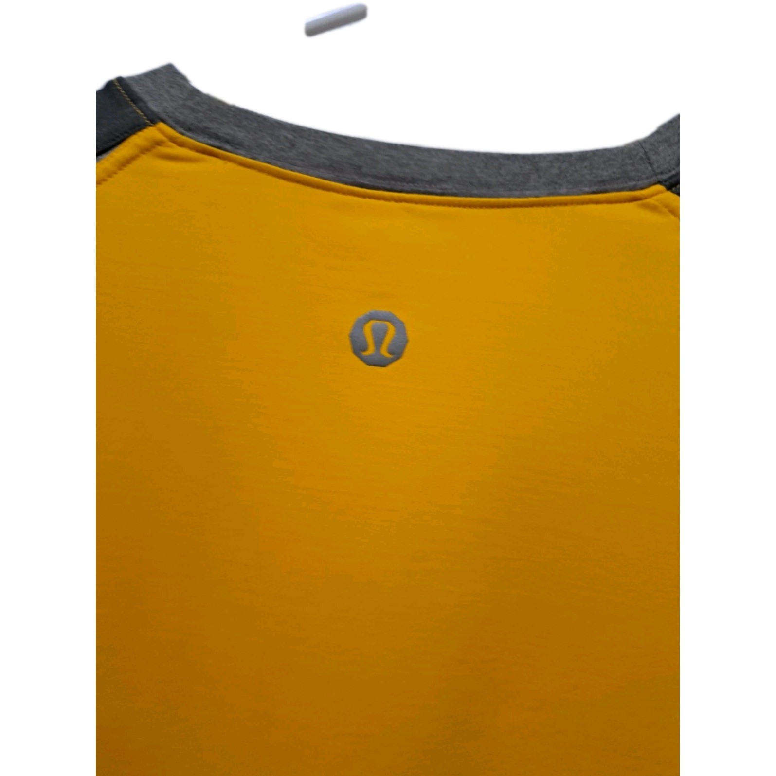 Lululemon Long Sleeve Top Colorblock Dark Gray and Golden Yellow Size L Men’s gallery