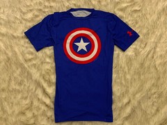 Men’s Under Armour x Captain America USA Compression Shirt (Large) Marvel