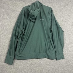 Columbia Shirt Mens XL Green Hooded Long Sleeve Omni-Shade Sun Hiking UPF