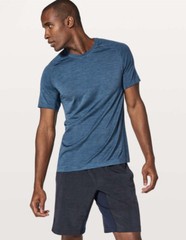 Lululemon Metal Vent Tech Short Sleeve Shirt Poseidon Hawk Blue Sz L Athleisure