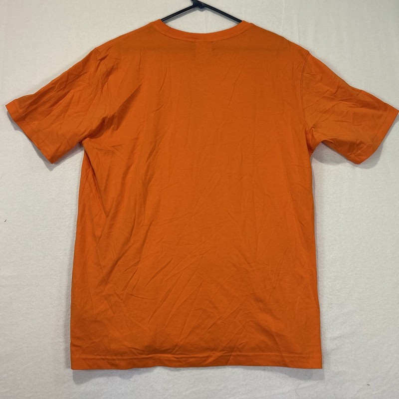 Adidas Essentials TShirt Large Orange Embroidered Logo Trefoil Mens IY5367 gallery