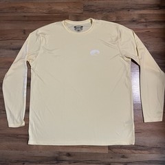 Costa Performance Fishing Shirt Long Sleeve Light Yellow Graphic Logo Men’s XXL