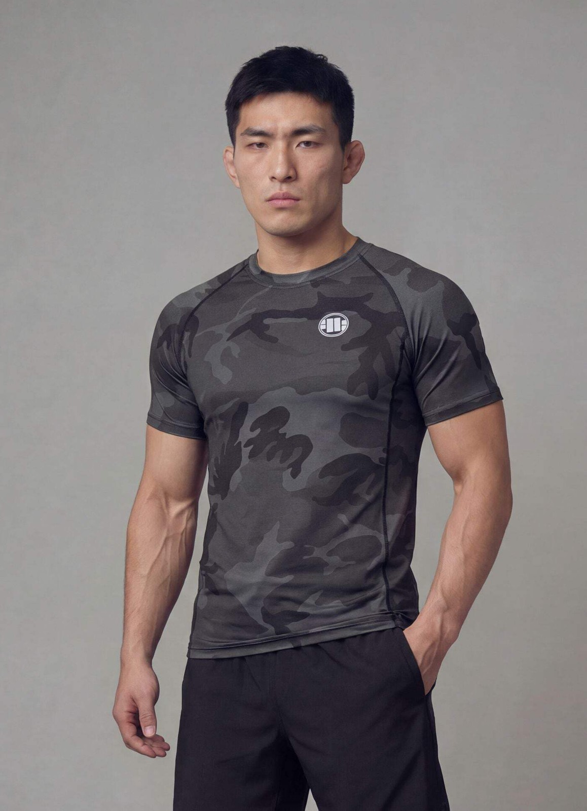 Rashguard All Black Camo Small Logo gallery