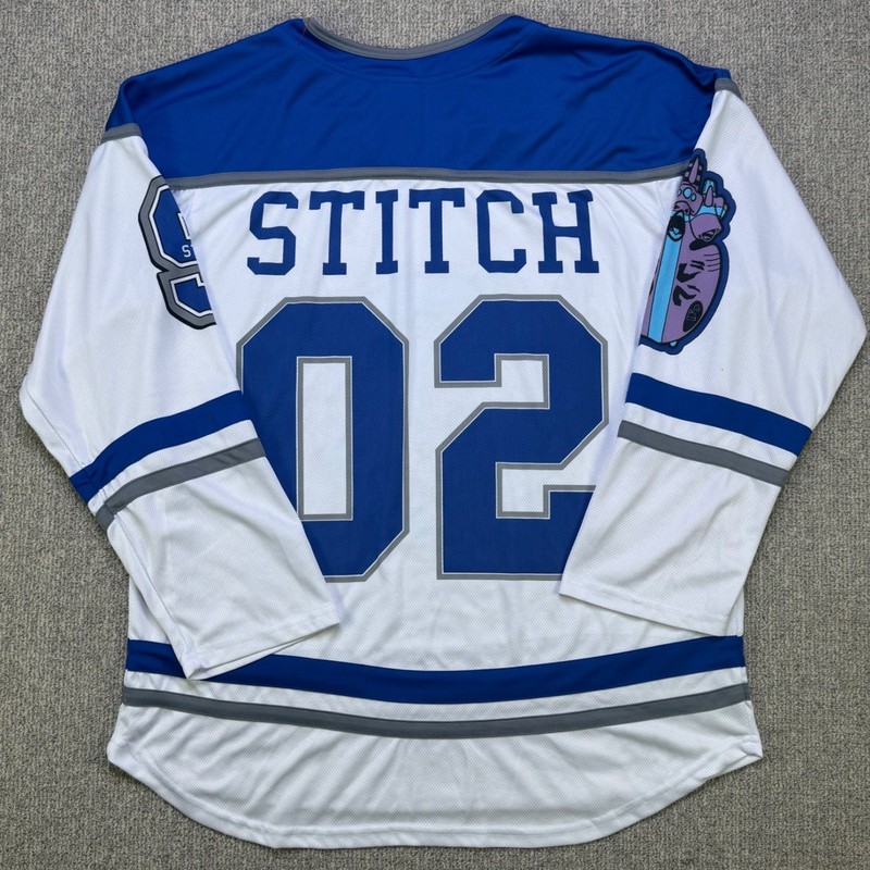 Disney Stitch Hockey Jersey Experiment 626 White Blue 02 XL Mens Graphic gallery