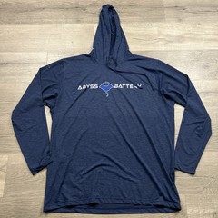 Anetik Abyss Battery Pro Tech Hooded Long Sleeve Shirt Navy Blue Size 2XL XXL