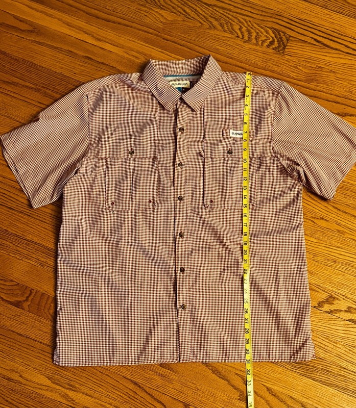 Magellan Outdoors Fish Gear Mens XL Loose Fit Fishing Athletic MagWick Red Shirt gallery