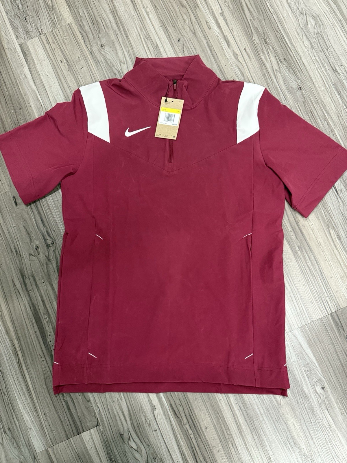 Nike Football Coach Performance Sideline Jacket Maroon White DJ5113-692 size S gallery