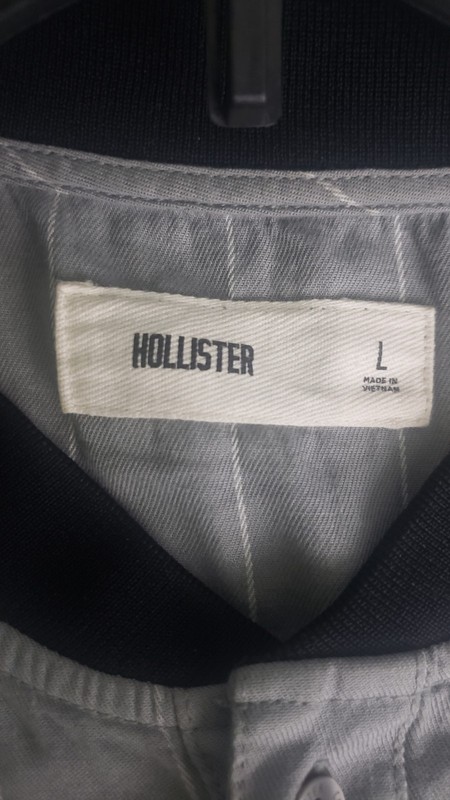 Hollister Baseball Jersey 99 Sz. Large Grey, Black, And White gallery
