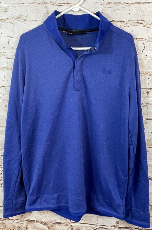 Under Armour GOLF pullover sweater fleece mens XL half snap SHIRT 1329832 storm gallery