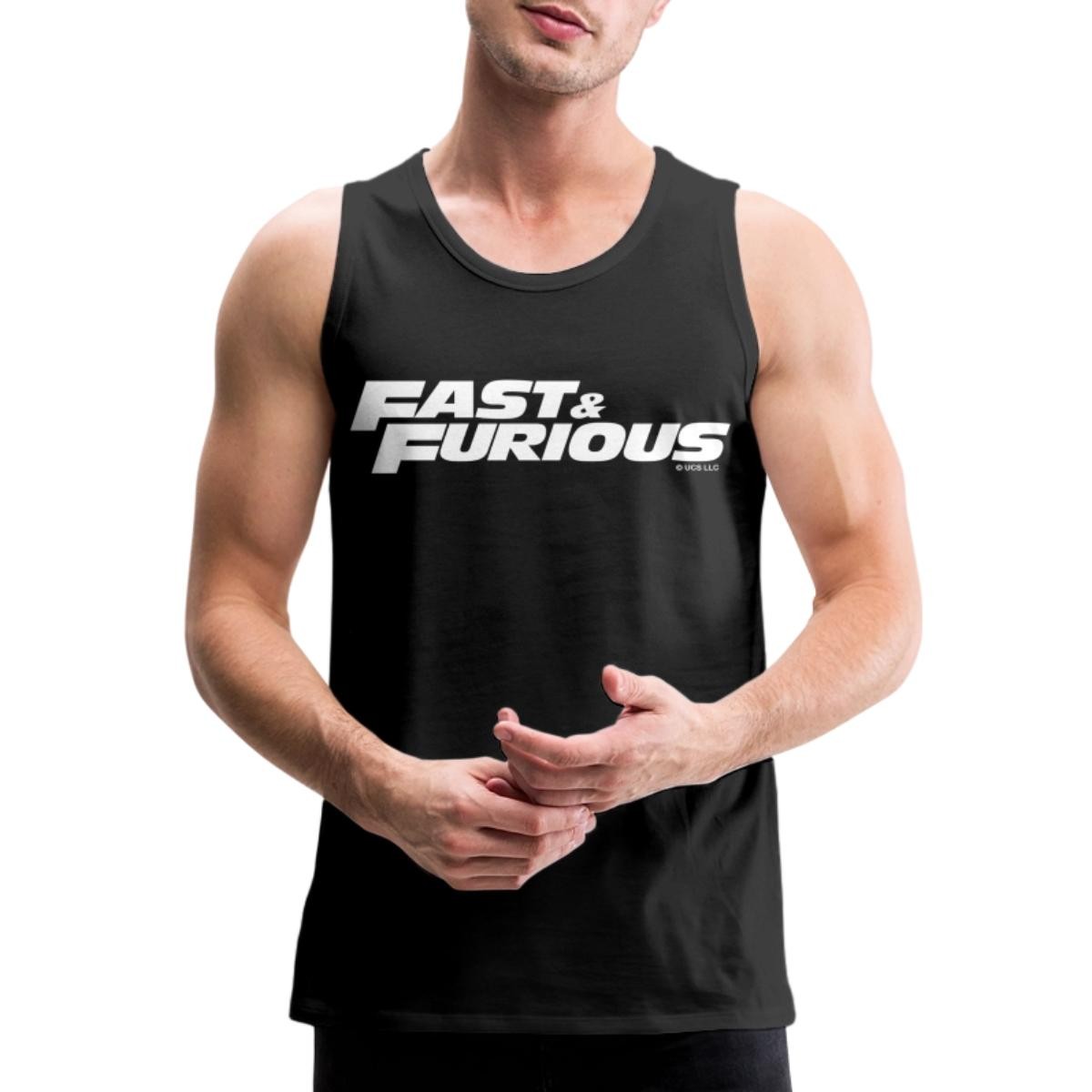 Fast And Furious Classic White Logo Men’s Premium Tank gallery