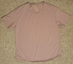 BYLT Premium Basics Men’s V-Neck Activewear T-Shirt XXL Mauve Short Sleeve