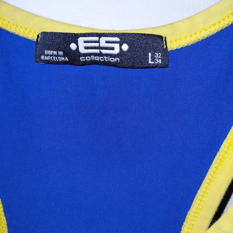 ES Collection Men’s Tank Top Large Blue And yellow gallery
