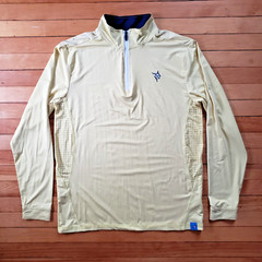 White Water 1/4 Zip Performance Pullover Men’s Size L Marlin Logo Yellow