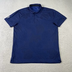 Nike Tiger Woods Camo Jacquard Dri-FIT Golf Polo Shirt Men Large Blue CT3801-492