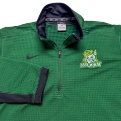 Nike Dri-FIT Pullover Mens Medium Green Lees-McRae 1/4 Zip Long Sleeve Outdoor