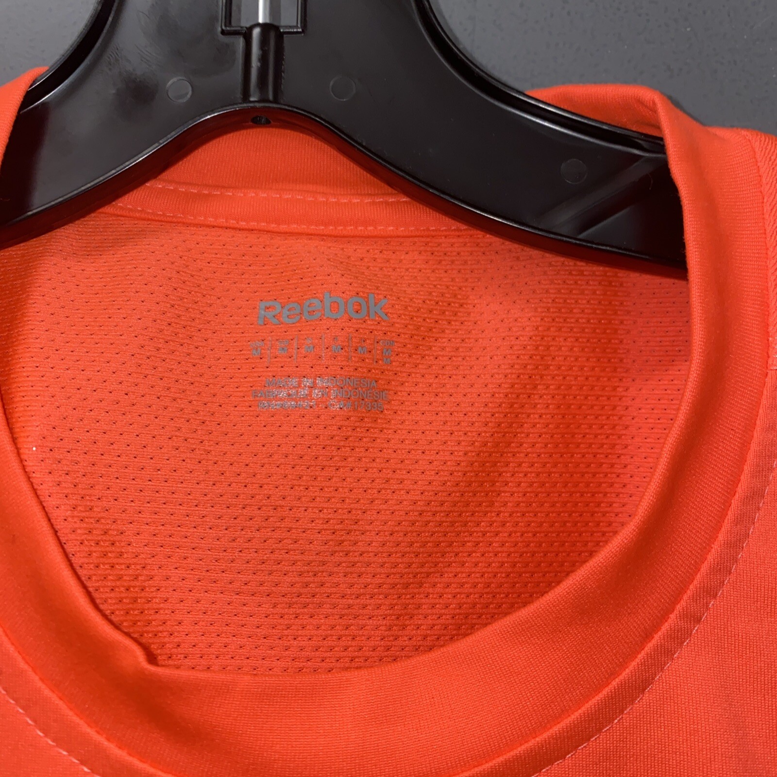 Men’s Reebok Bright Salmon Neon Pink Athletic Shirt Sz M gallery