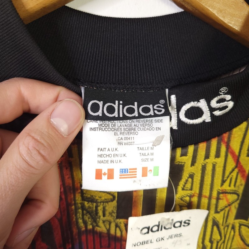 Vintage 1994 Adidas Goalkeeper Jersey Trefoil Aztec Logo Sz M NOS NWT RARE gallery