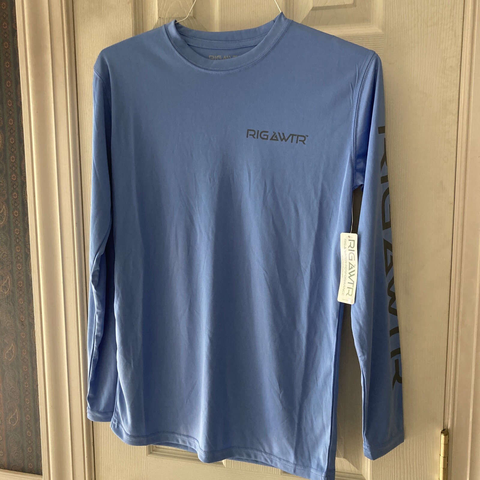 RIGAWTR RIG AND WATER PERFORMANCE BRAND MENS BLUE LS POLY PULLOVER ACTIVEWEAR SH gallery
