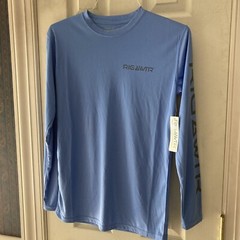 RIGAWTR RIG AND WATER PERFORMANCE BRAND MENS BLUE LS POLY PULLOVER ACTIVEWEAR SH