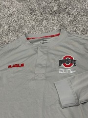 EUC Nike Men’s LeBron James Ohio State Buckeyes Elite Henley Shirt Size Small