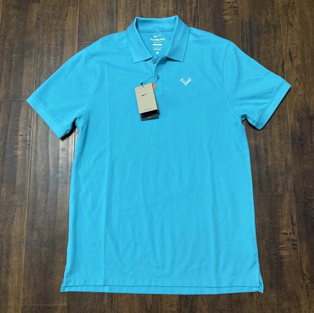 NWT Nike The Nike Rafa Slim Fit Polo Shirt DD8532-345 Dri-Fit Blue Men’s Large