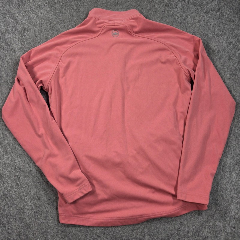 Peter Millar Pullover Mens Small Pink Fleece 1/4 Zip Mock Neck Performance Golf gallery